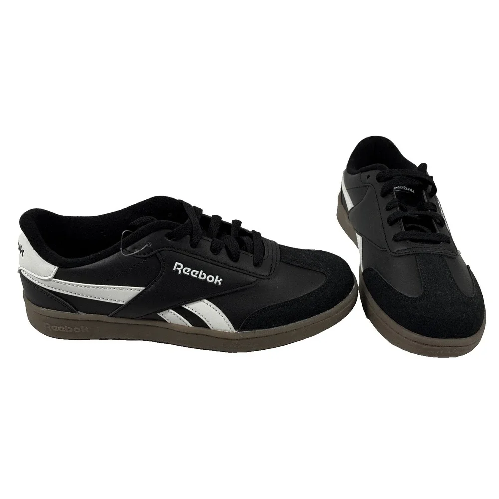 New Reebok Black/White Lace Up Low Top Athletic Sneaker Big Kids Size 5K NWOB